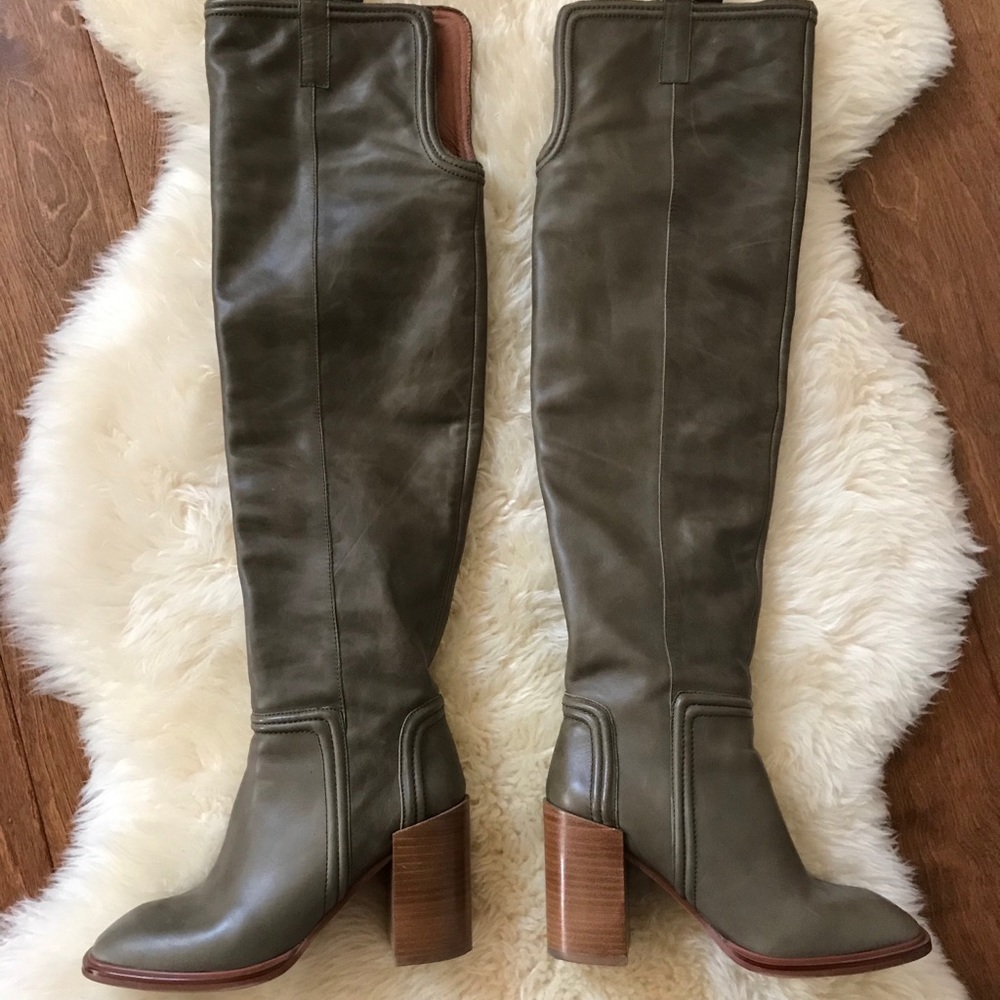 Jeffrey Campbell leather OTK boots